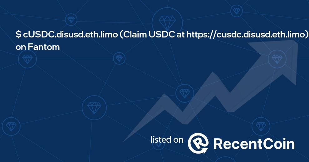 Claim USDC at https://cusdc.disusd.eth.limo coin