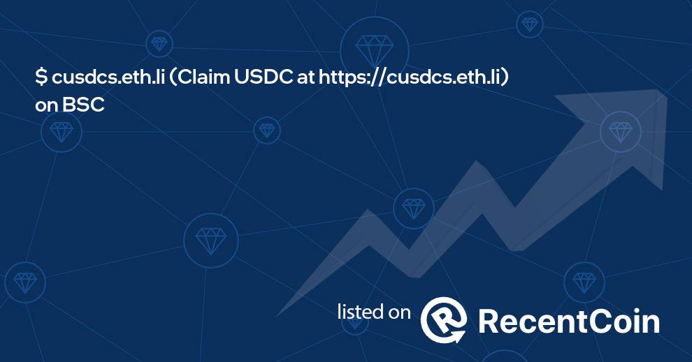 Claim USDC at https://cusdcs.eth.li coin