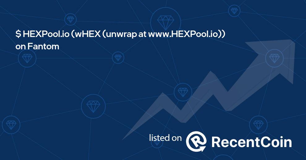 wHEX (unwrap at www.HEXPool.io) coin