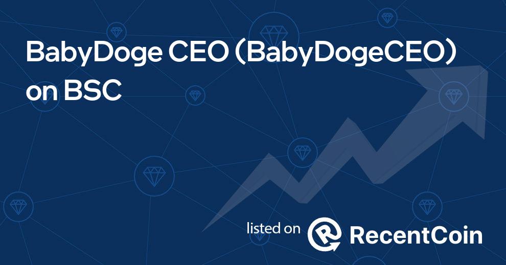 BabyDogeCEO coin