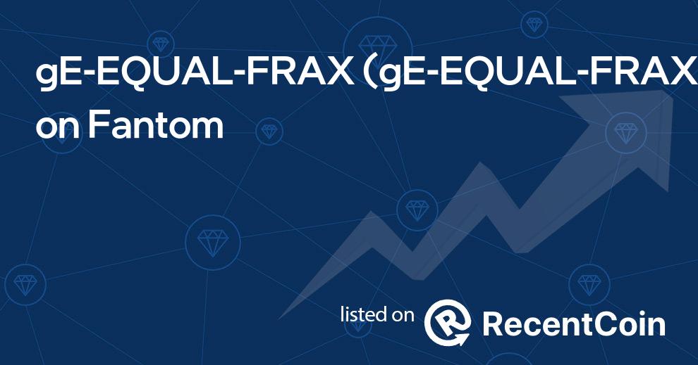 gE-EQUAL-FRAX coin