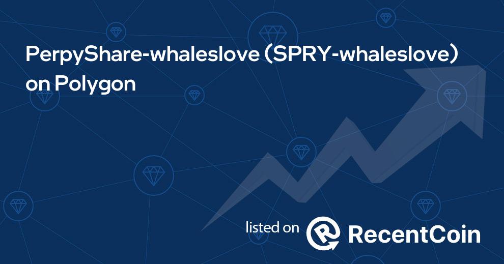 SPRY-whaleslove coin
