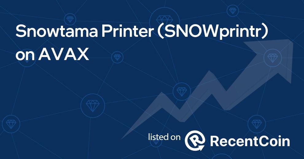 SNOWprintr coin