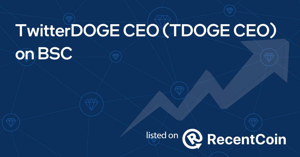 TDOGE CEO coin