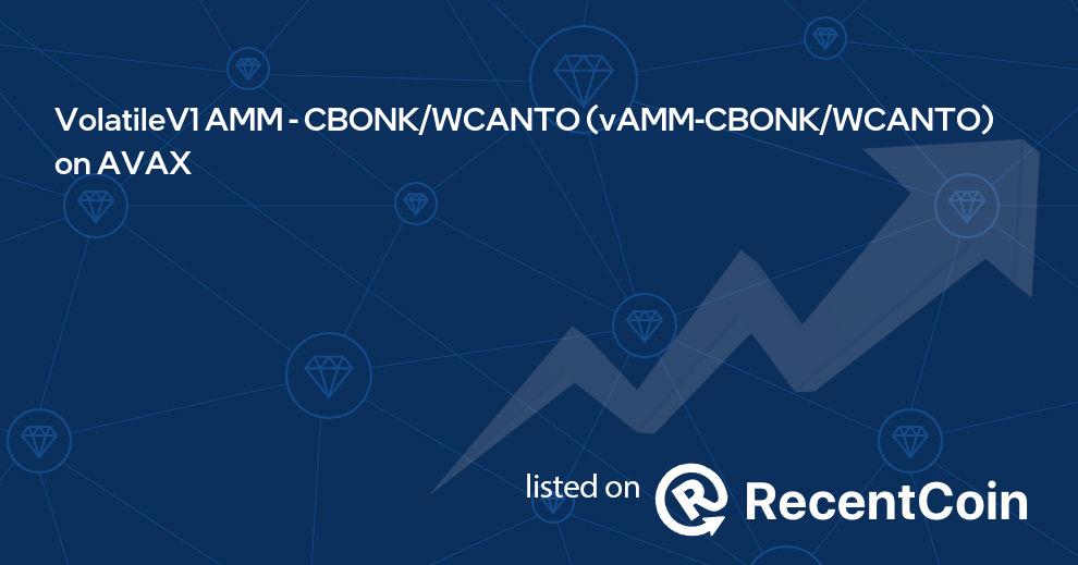 vAMM-CBONK/WCANTO coin